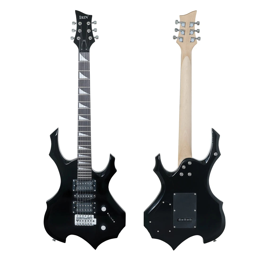 IRIN Hot New Fashion Personality Flame Shape Basswood 24 Fine Silk Fully Manual Electric Guitar with Set R-180