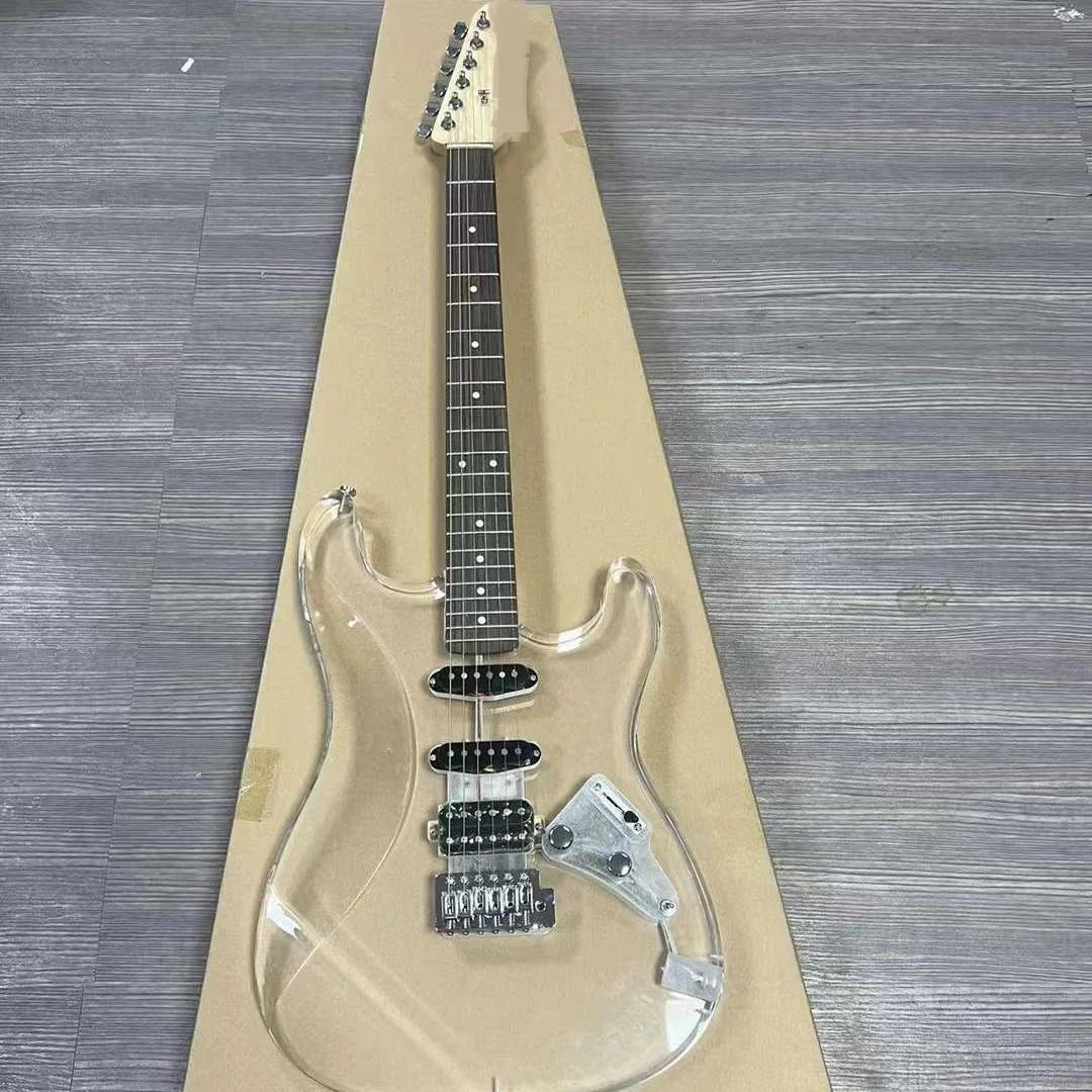 High Quality OEM Electric Guitar Single Double ST 39-Inch Entry-Level Acrylic/Wood 6 Strings ST Electric Guitar for Beginner