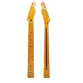 ST Right-Hand Electric Guitar with 22 Pins Maple Handle Light Yellow Light Matte Finish Black Strip Back