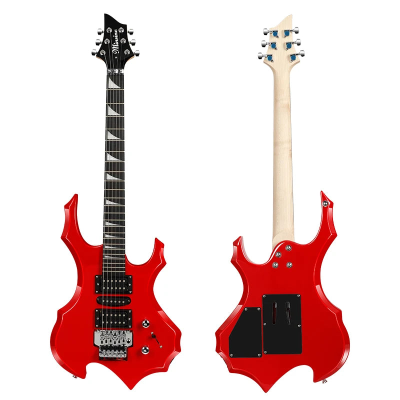 China Factory Wholesale Price Flame Shape Basswood Body 24 Frets Guitarra Electrica Stringed Instruments Electric Guitar