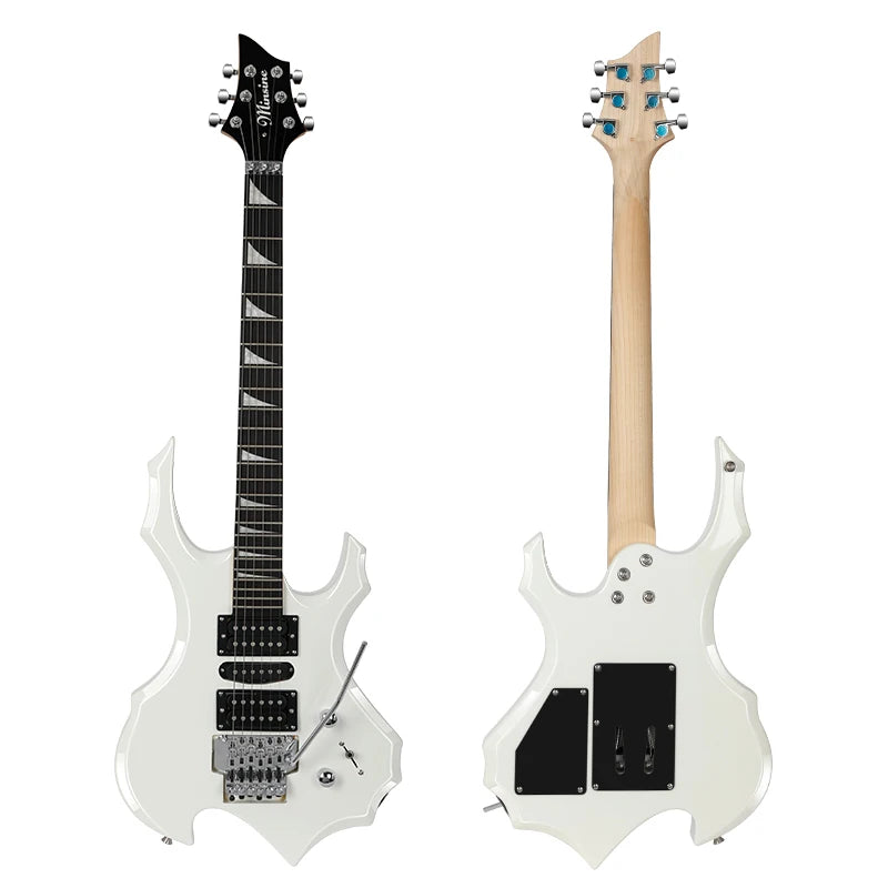 China Factory Wholesale Price Flame Shape Basswood Body 24 Frets Guitarra Electrica Stringed Instruments Electric Guitar