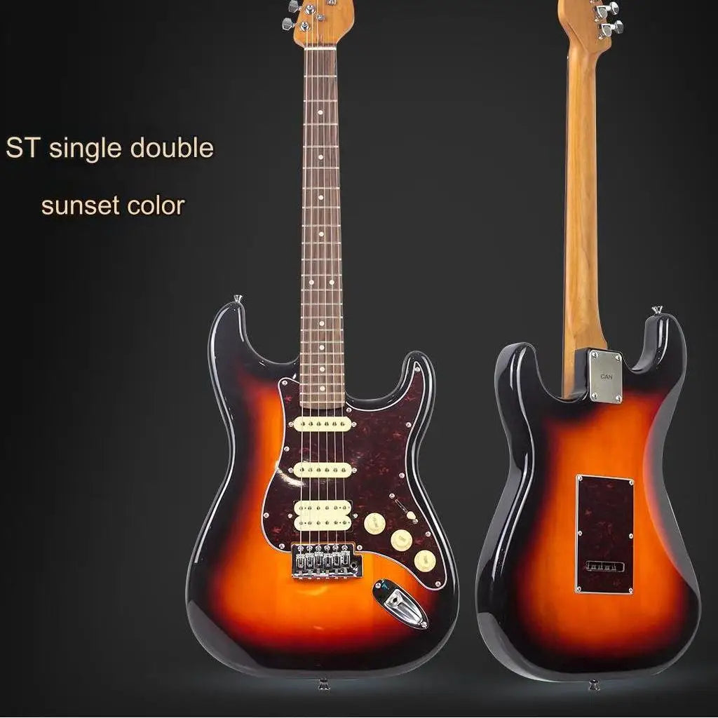 High Quality OEM Electric Guitar Single Double ST 39-Inch Entry-Level Acrylic/Wood 6 Strings ST Electric Guitar for Beginner