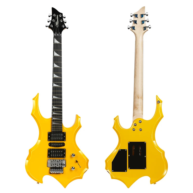 China Factory Wholesale Price Flame Shape Basswood Body 24 Frets Guitarra Electrica Stringed Instruments Electric Guitar