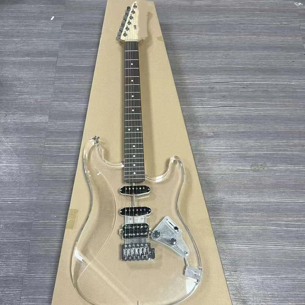High Quality OEM Electric Guitar Single Double ST 39-Inch Entry-Level Acrylic/Wood 6 Strings ST Electric Guitar for Beginner